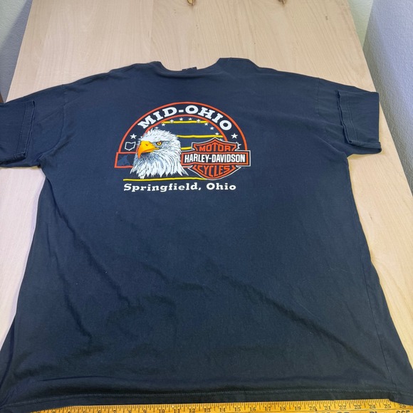 Vintage Harley Davidson T Shirt 5XL Coming Home Mid Ohio Springfield‎ Biker Tee - Picture 5 of 6